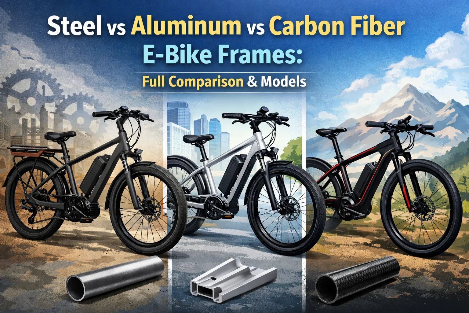 Steel vs Aluminum vs Carbon Fiber Electric Bike Frames: Which Is Best?