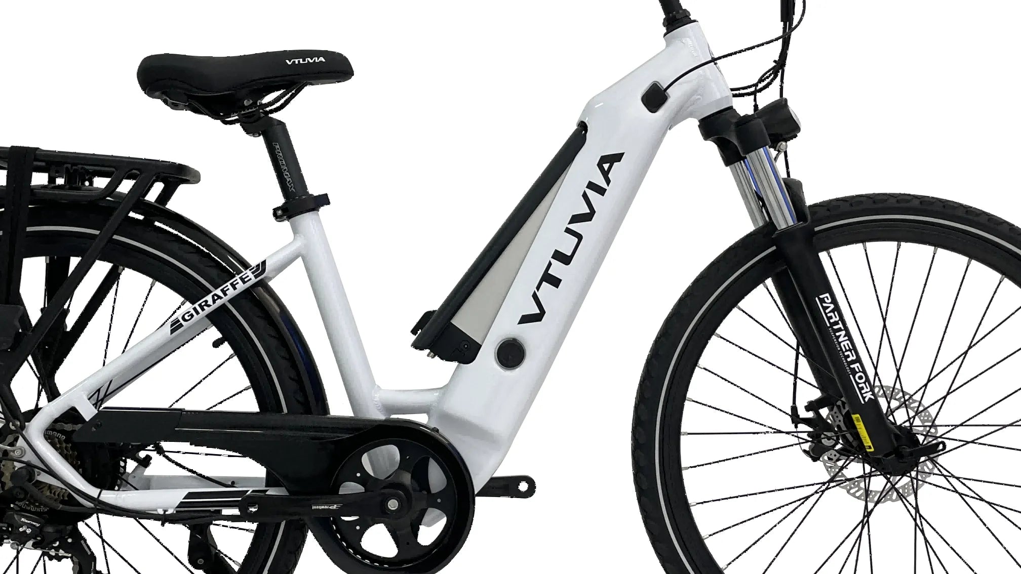 48V 14Ah removable lithium battery on the VTUVIA GIRAFFE e-bike