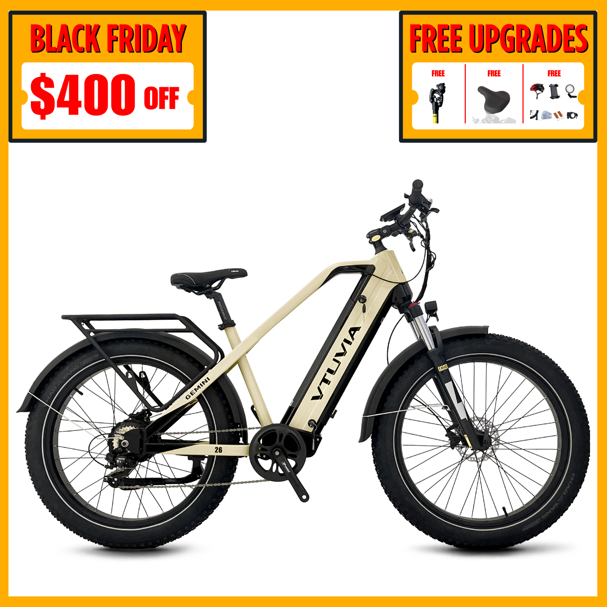 1000W Long Range Electric Bikes  VTUVIA Gemini