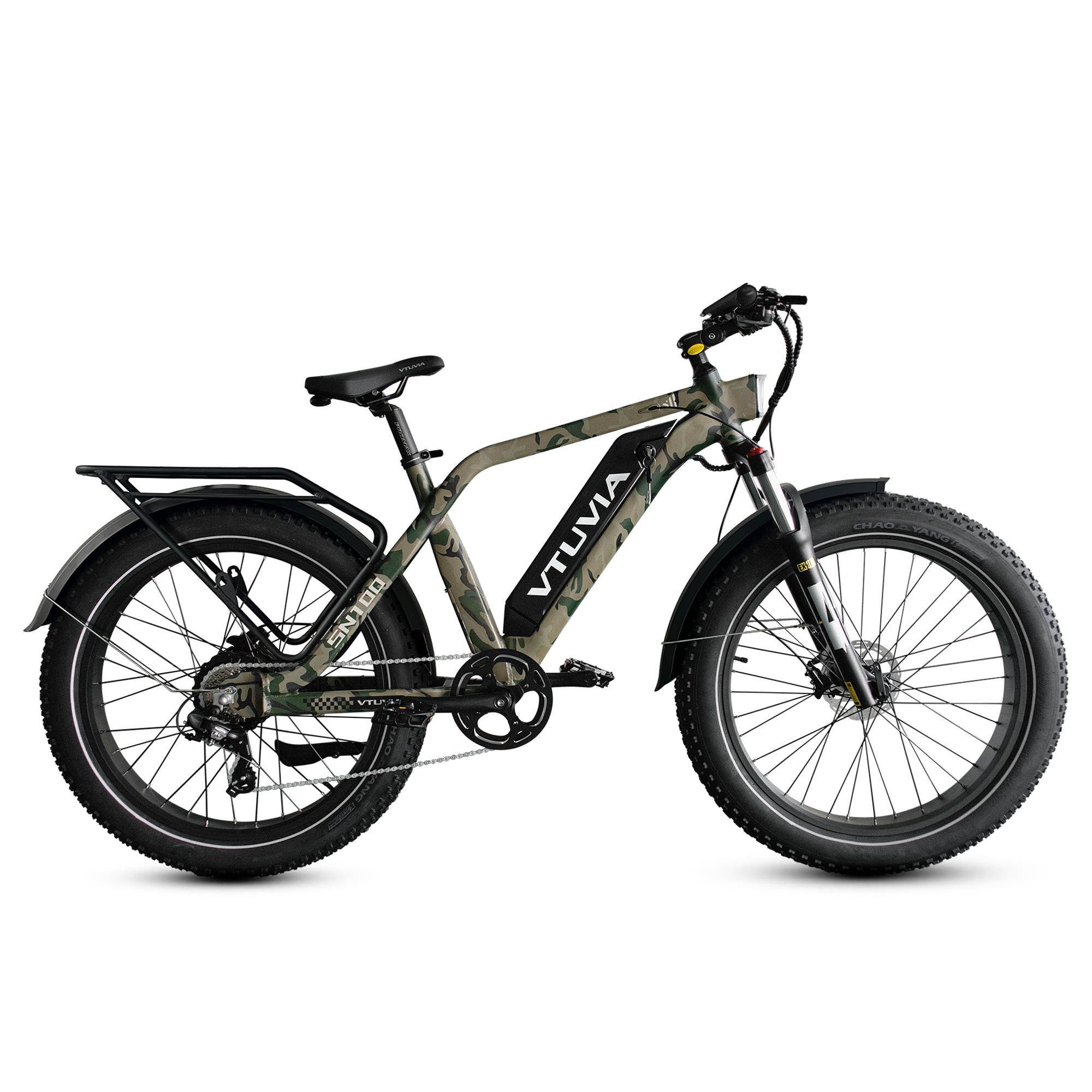 750 Watt High Step Fat Tire eBike  VTUVIA SN100 #color_camo