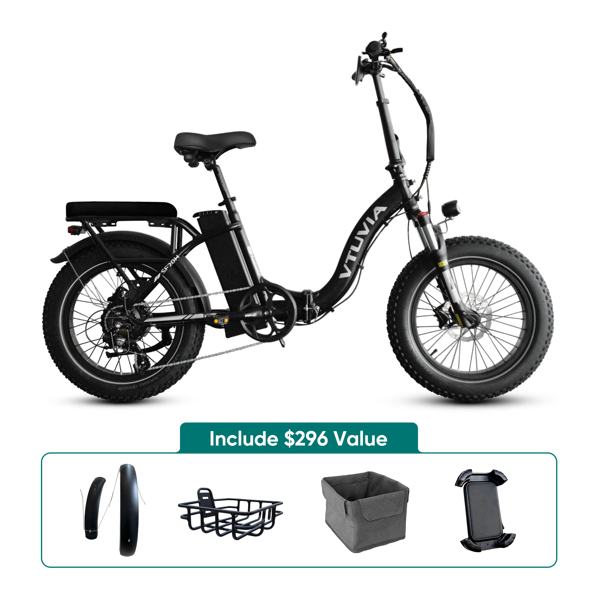 Best Valued Utility Cargo Electric Bike with free gifts#color_black