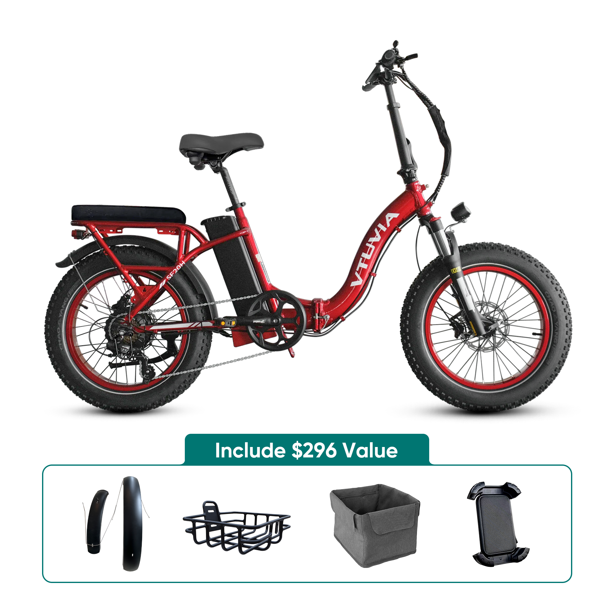 VTUVIA SF20H Folding Ebike Red