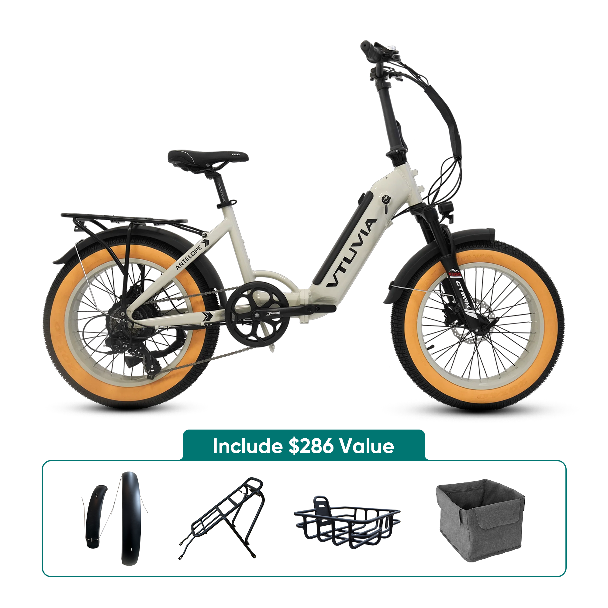 SIEPON EVHA スィエポンエヴァ VTUVIA SX20 Antelope Step-Thru Folding Fat Tire Electric Bike 750
