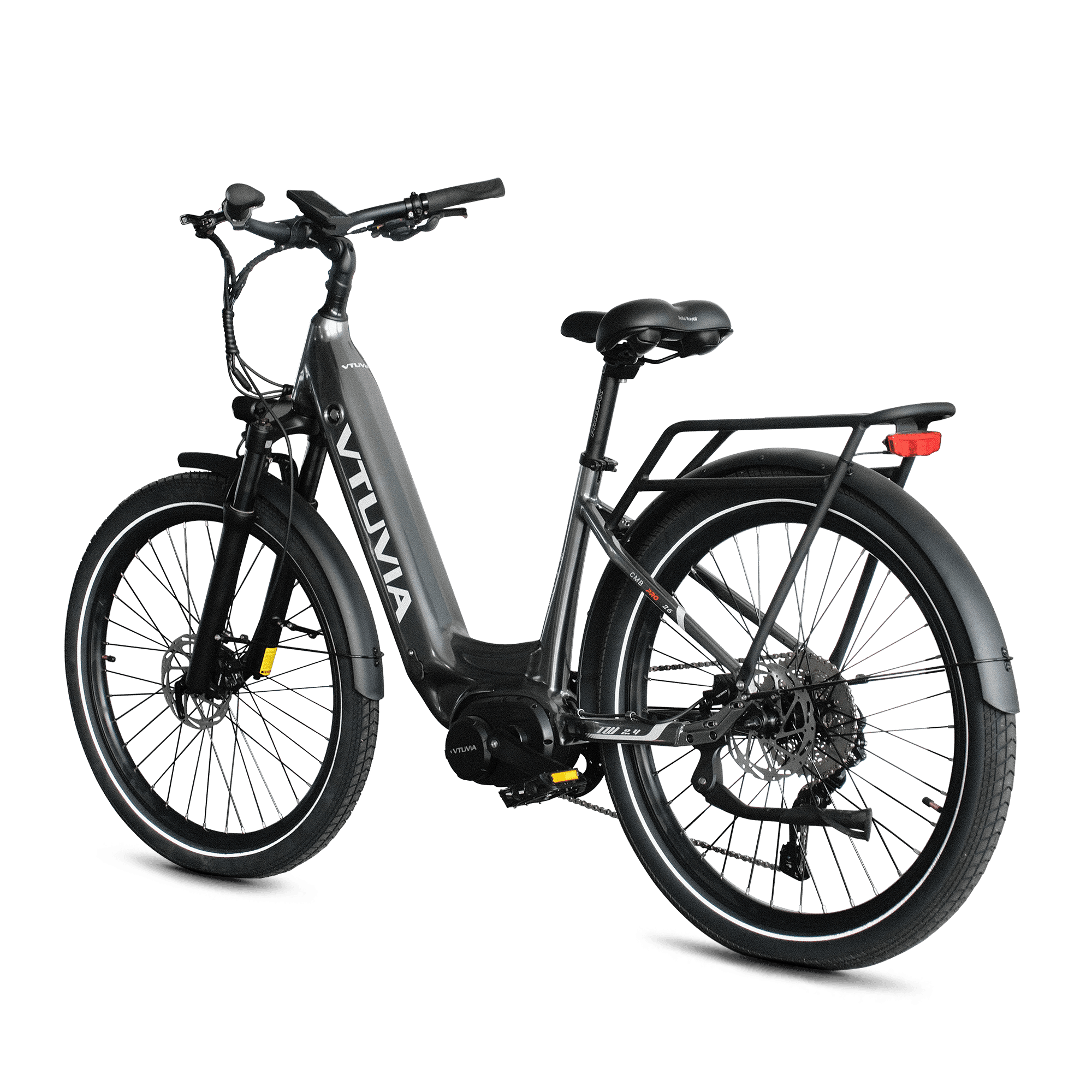 Mid Drive 500W Electric Bike | VTUVIA E-bike #color-metallic-silver