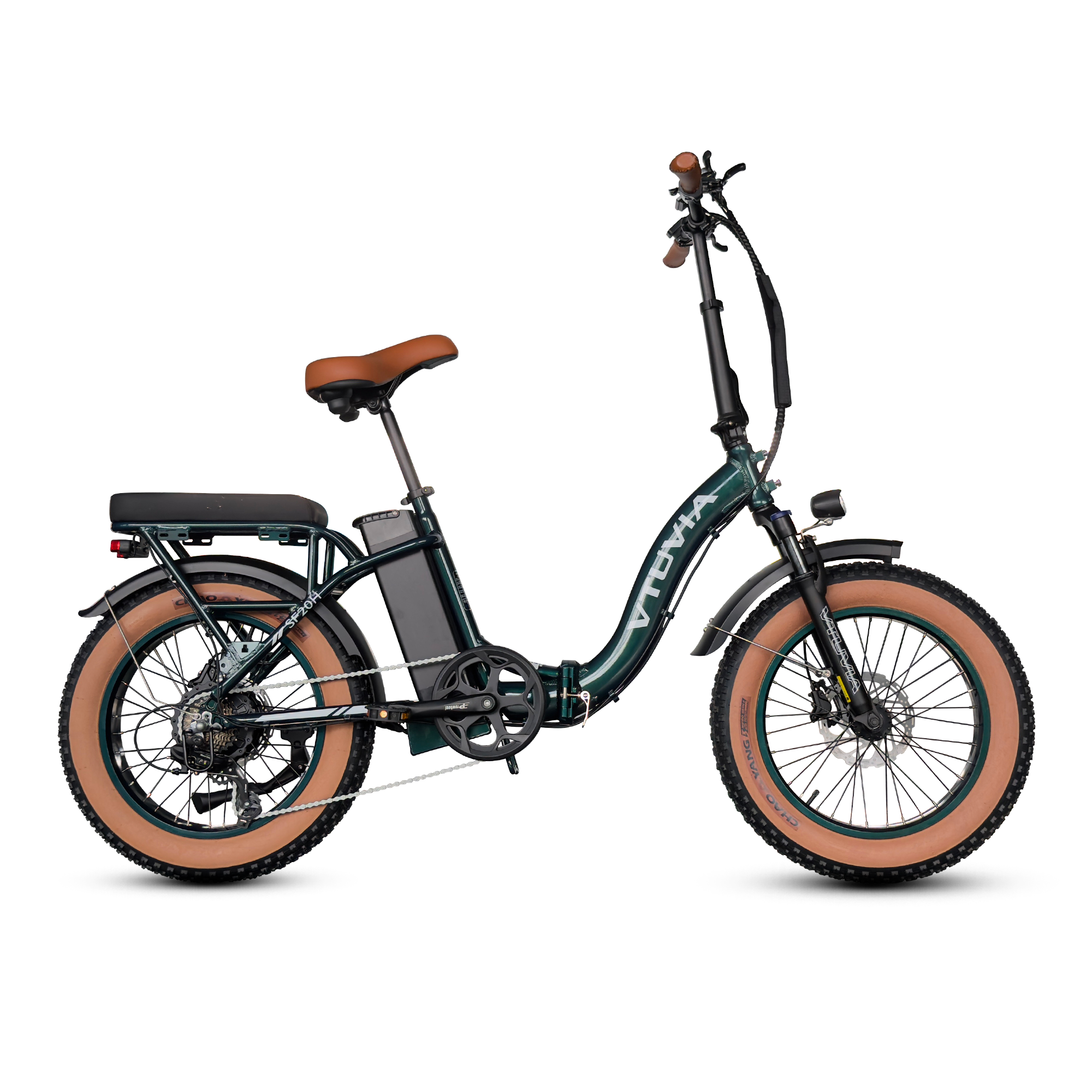 Folding Electric Cargo Bikes | VTUVIA SF20H E-bike#color_dark-green