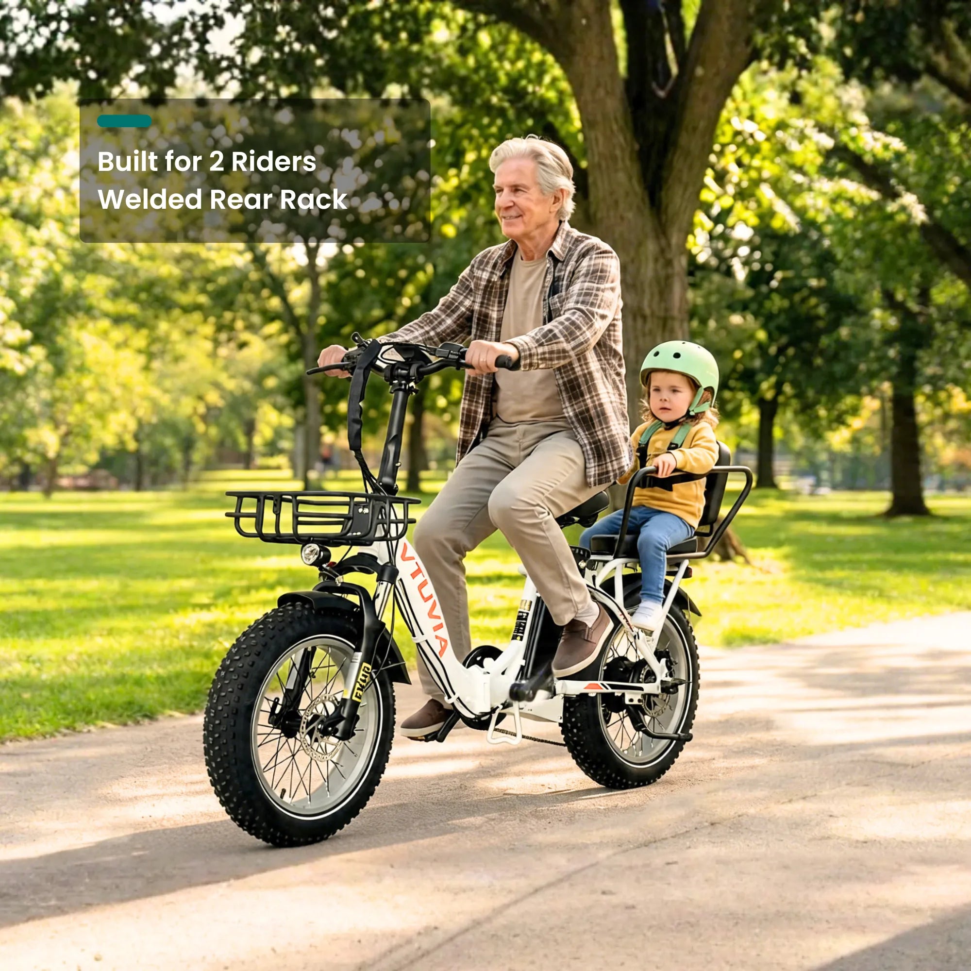 VTUVIA SF20H Cargo Ebike Built for 2 riders #color_white