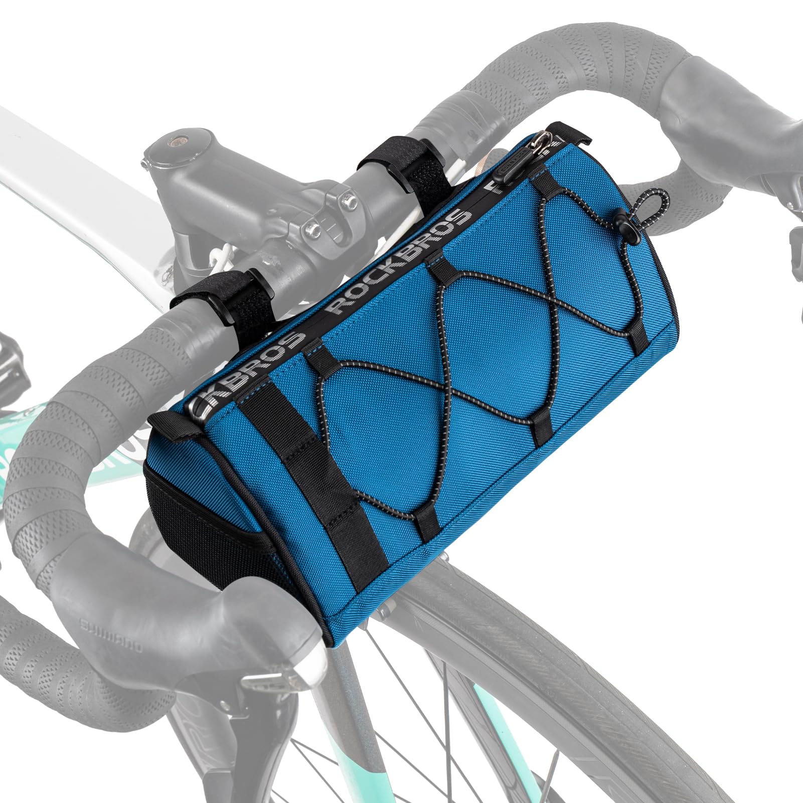 ROCKBROS 1.5L Bike Handlebar Bag - Reflective Front Handlebar Bag for MTB Road Bikes