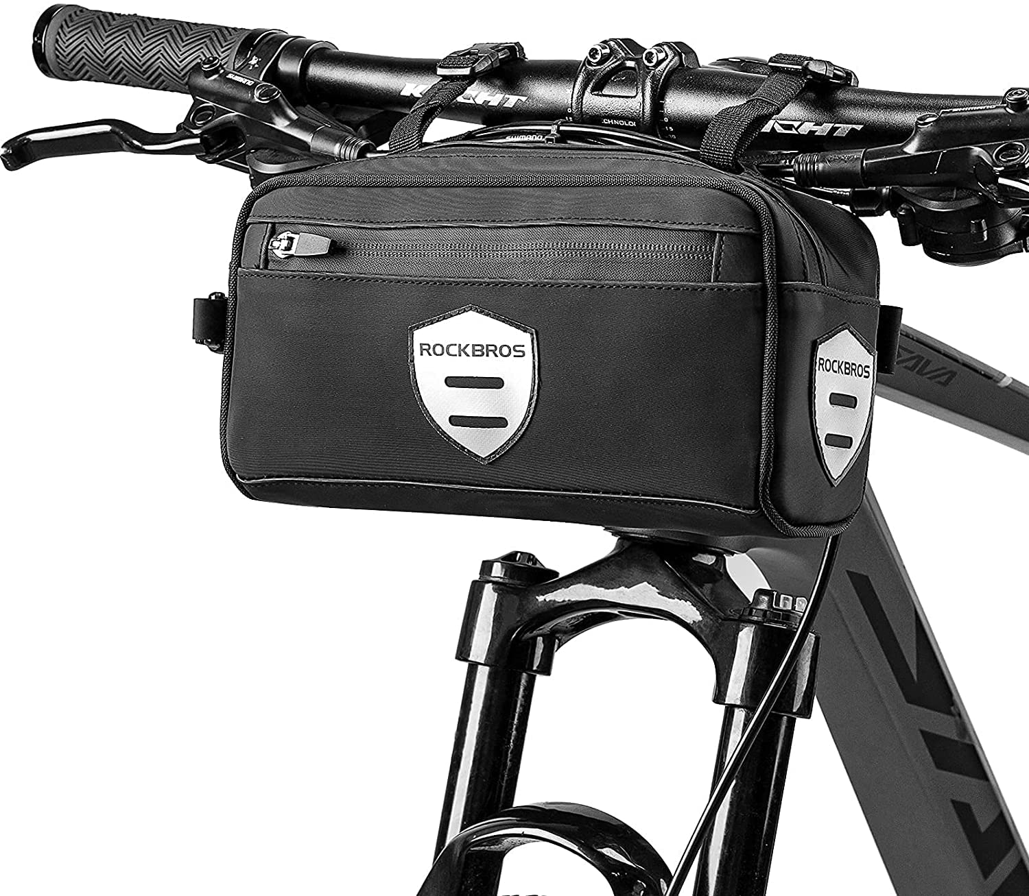 ROCKBROS Bike Handlebar Front Frame Bag with Removable Shoulder Strap for Cycling