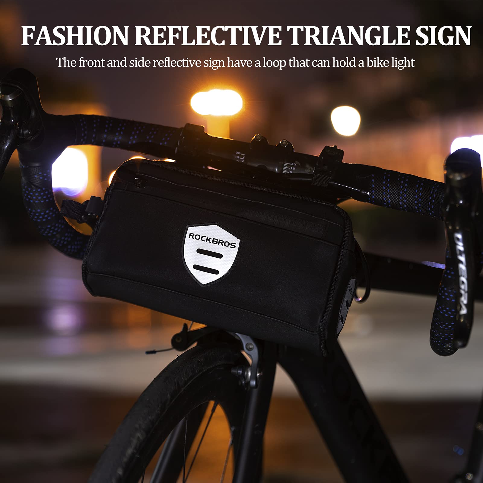 ROCKBROS Bike Handlebar Front Frame Bag with Removable Shoulder Strap for Cycling