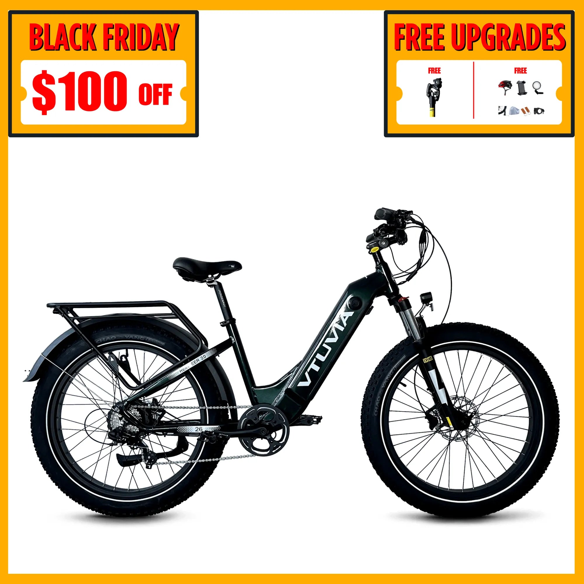 Fat Tire Step-thru 750W Electric Bike | VTUVIA Reindeer