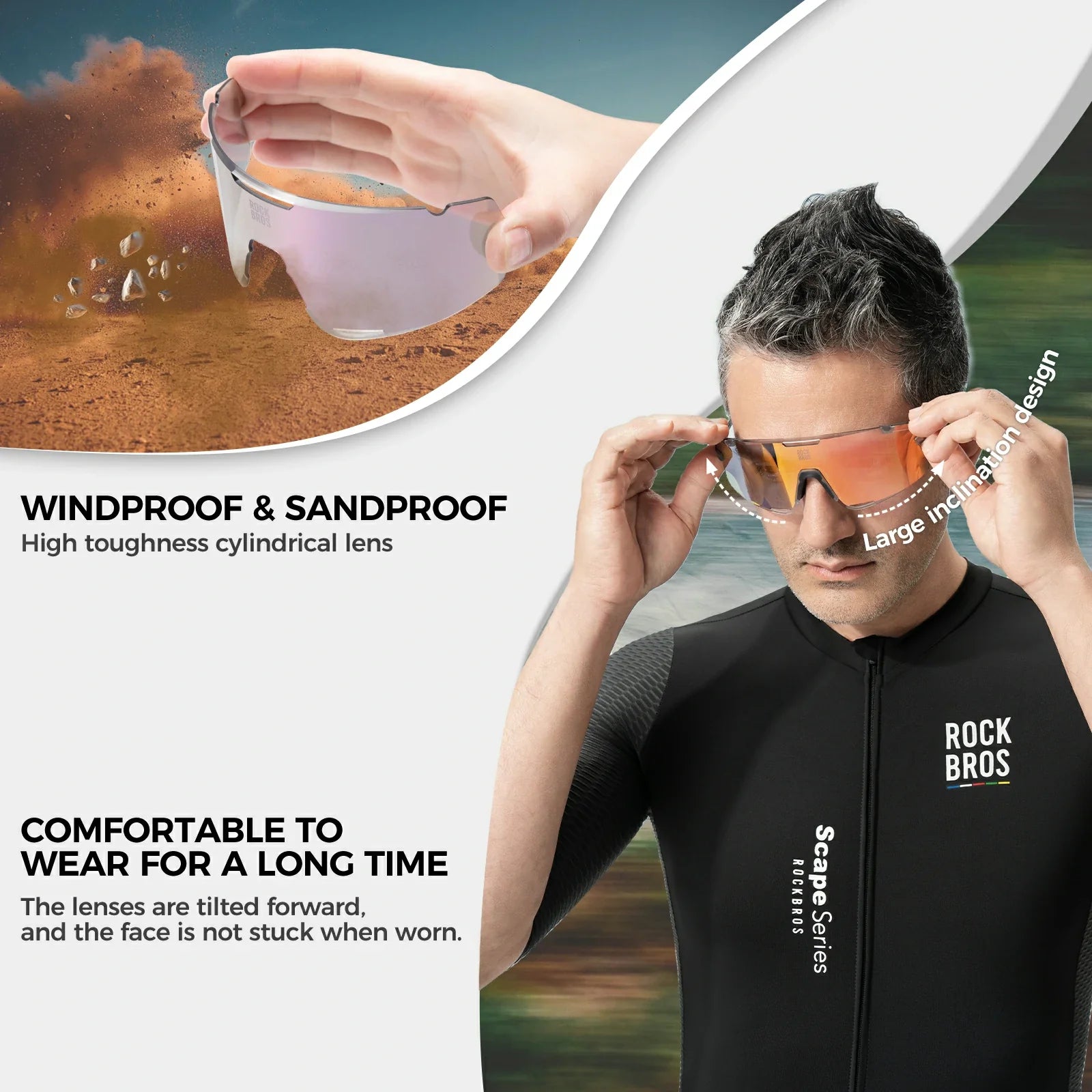 Boundless Sports Sunglasses with 3 Interchangeable Lenses