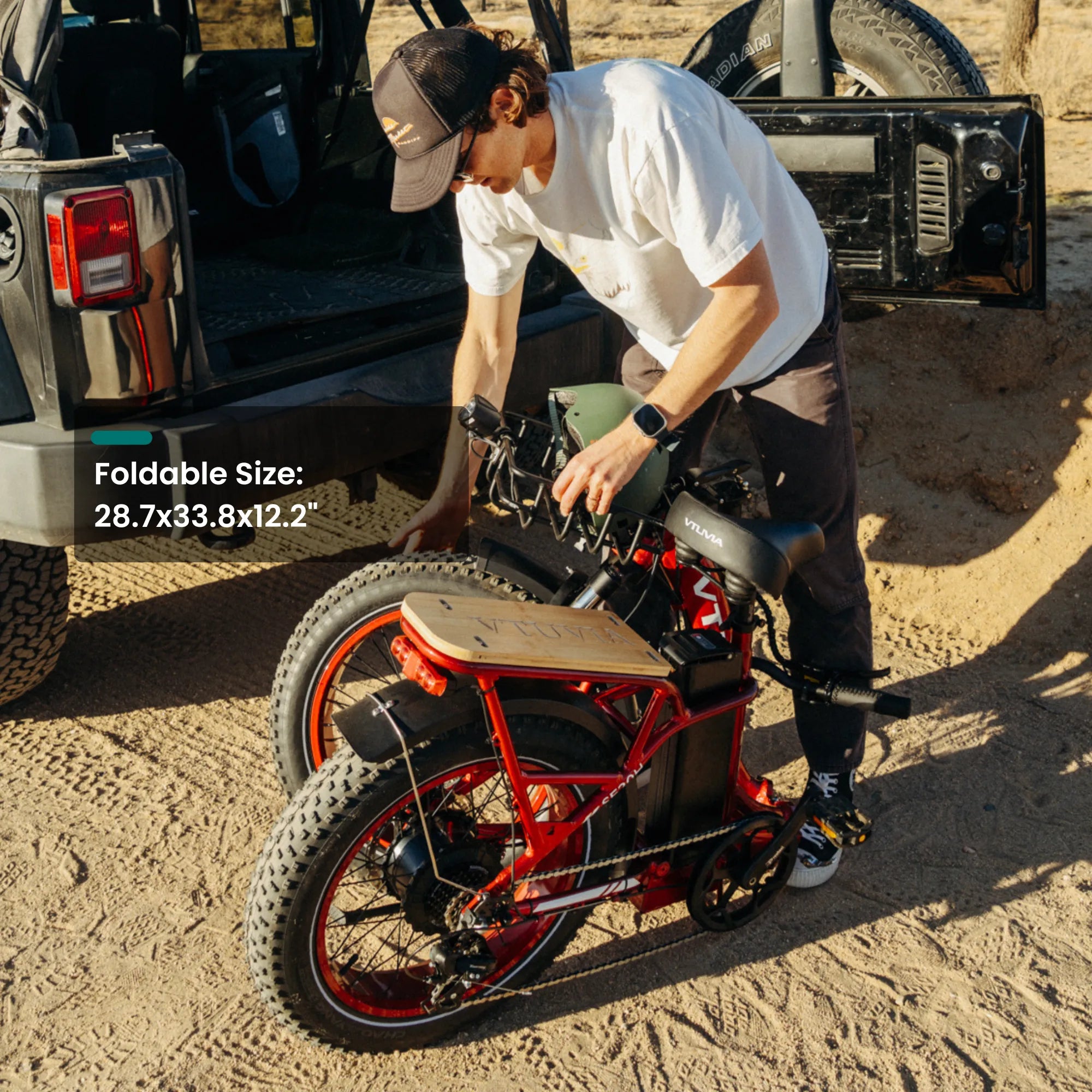 SF20H compact folding electric bike fits in SUVs for road trips and RV life | VTUVIA SF20H E-bike