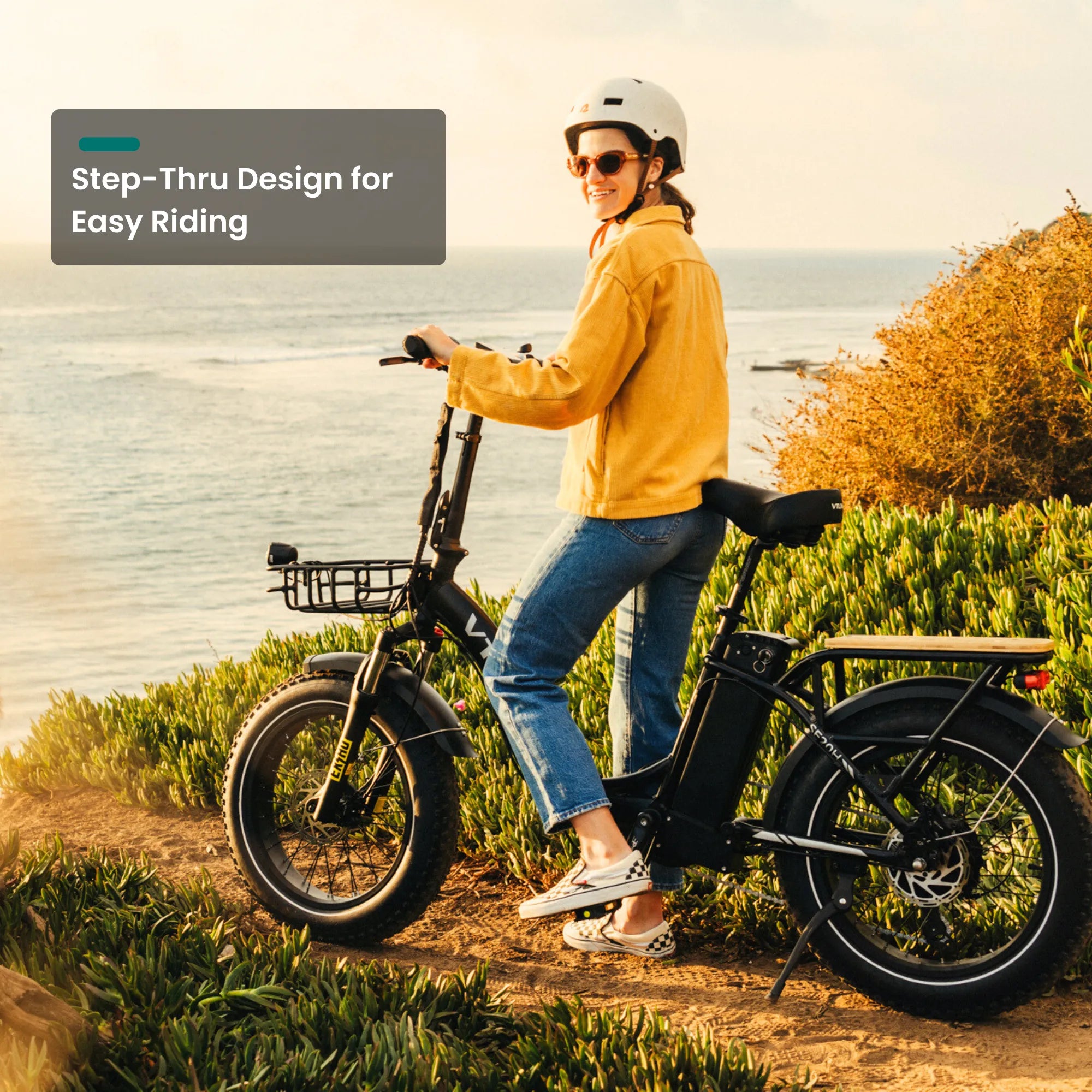 VTUVIA SF20H step through electric bike folding fat tire e-bike