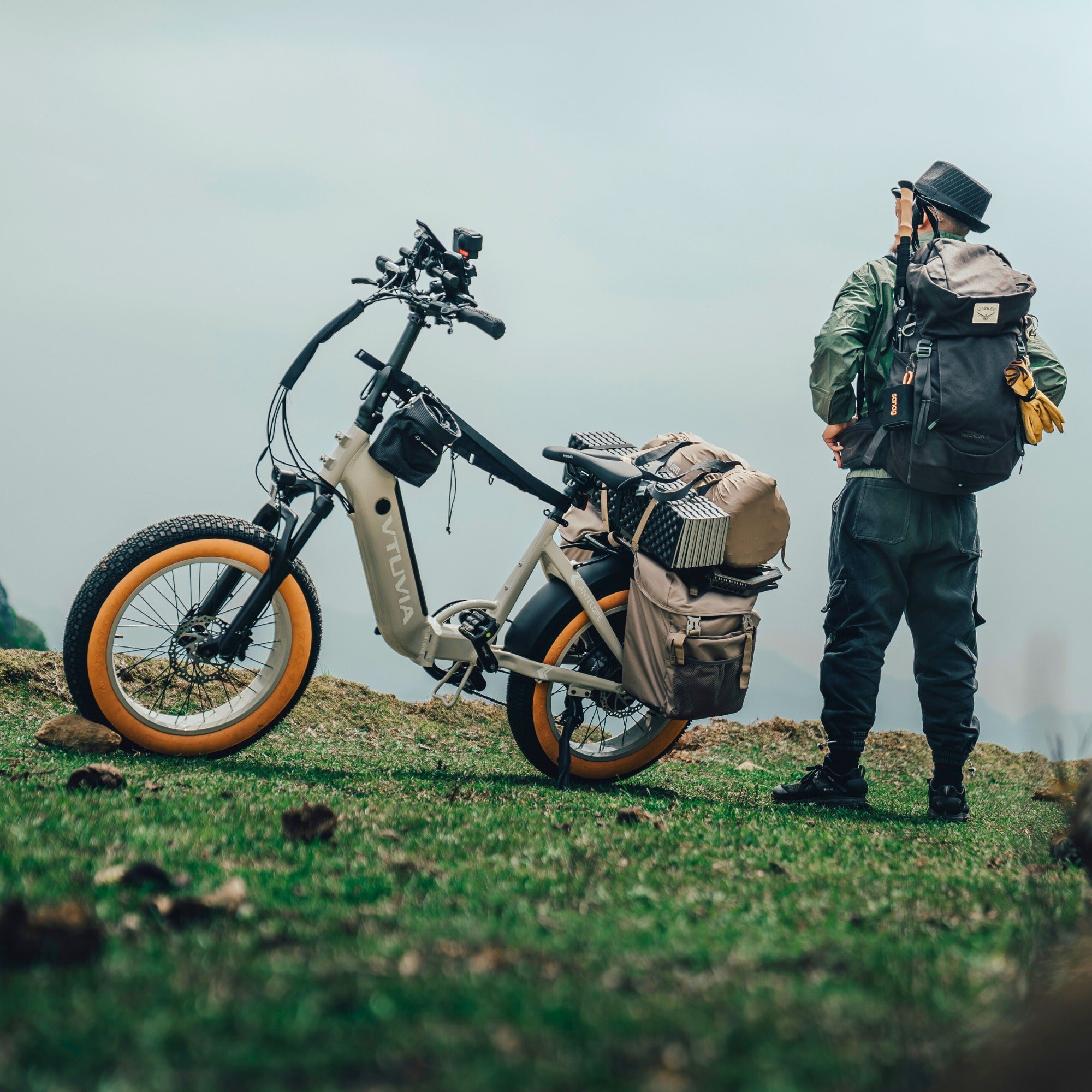 vtuvia sx20 750w motor for hills Foldable Electric Bike#color_white