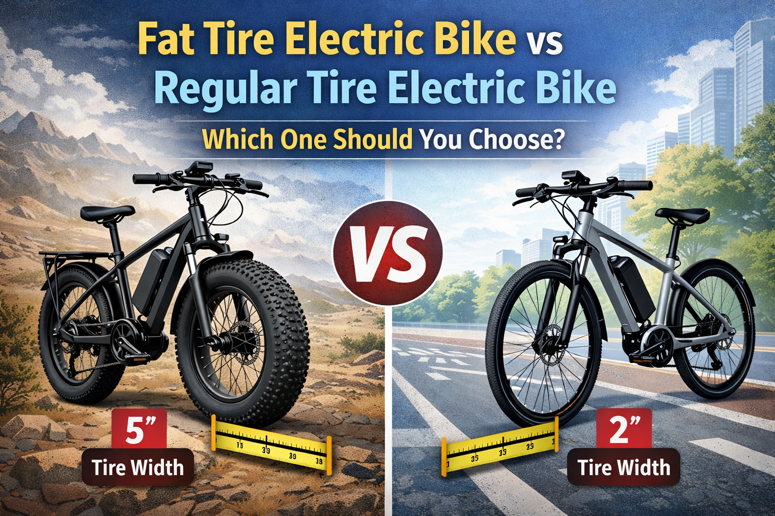 Fat Tire Electric Bike vs Regular Tire Electric Bike: Which One Should You Choose?