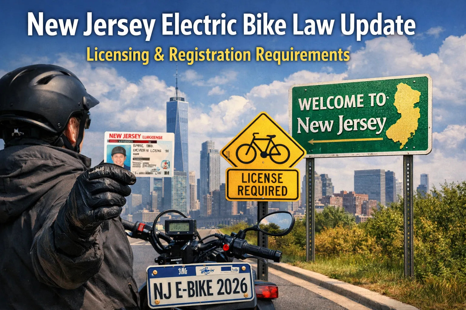 Picture of New Jersey Electric Bike License Law (2026 Guide) - VTUVIA EBIKE