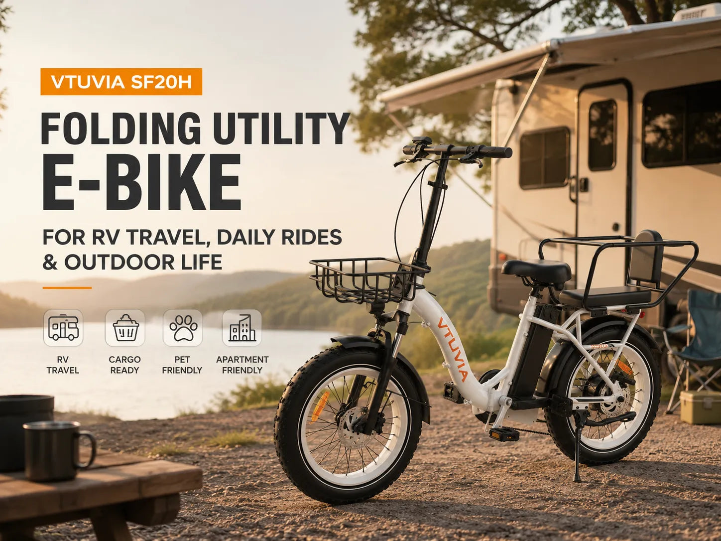 Best Folding Utility E-Bike for RV Travel, Daily Riding & Outdoor Life