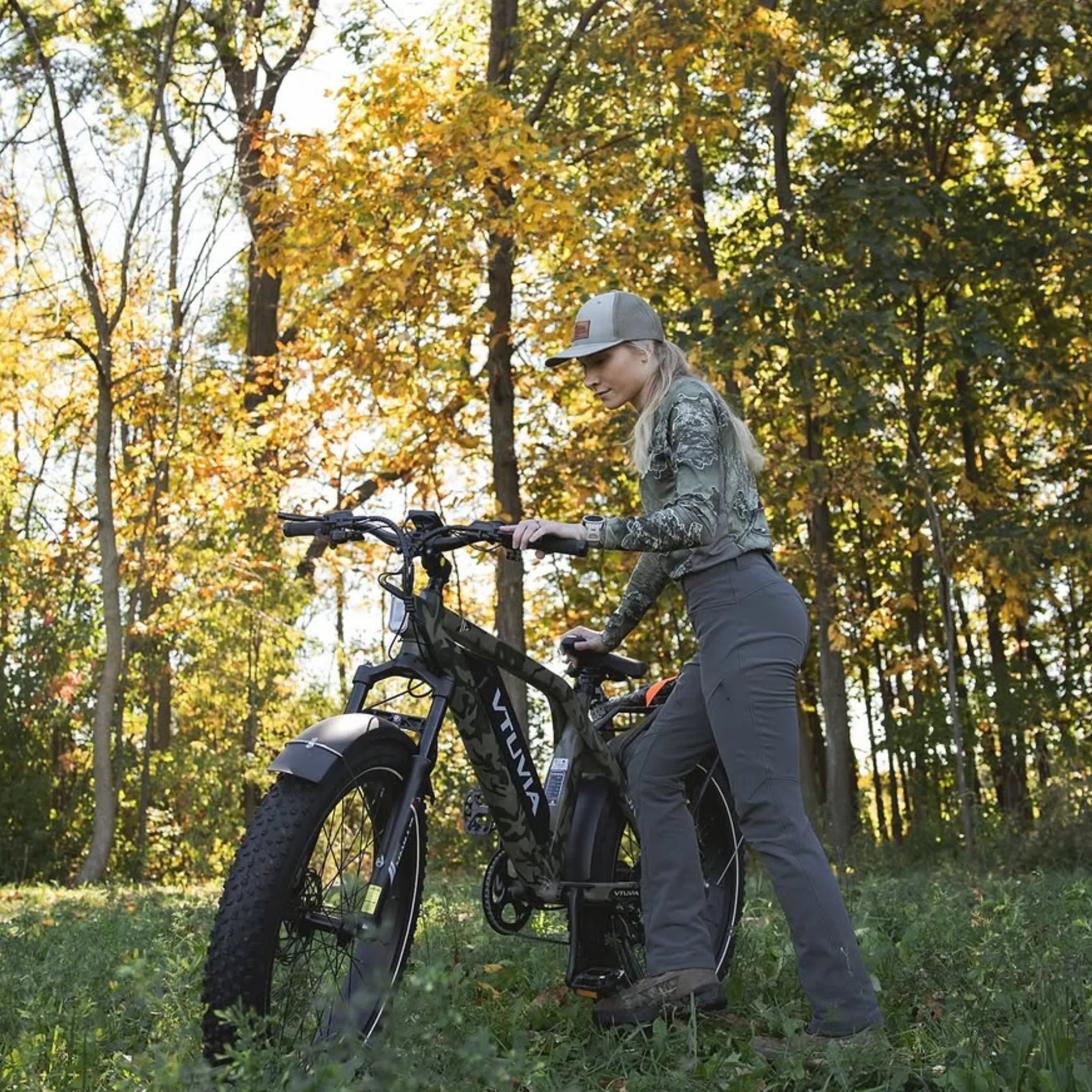 750W Hunting Fat Tire eBike | VTUVIA SN100 #color_camo