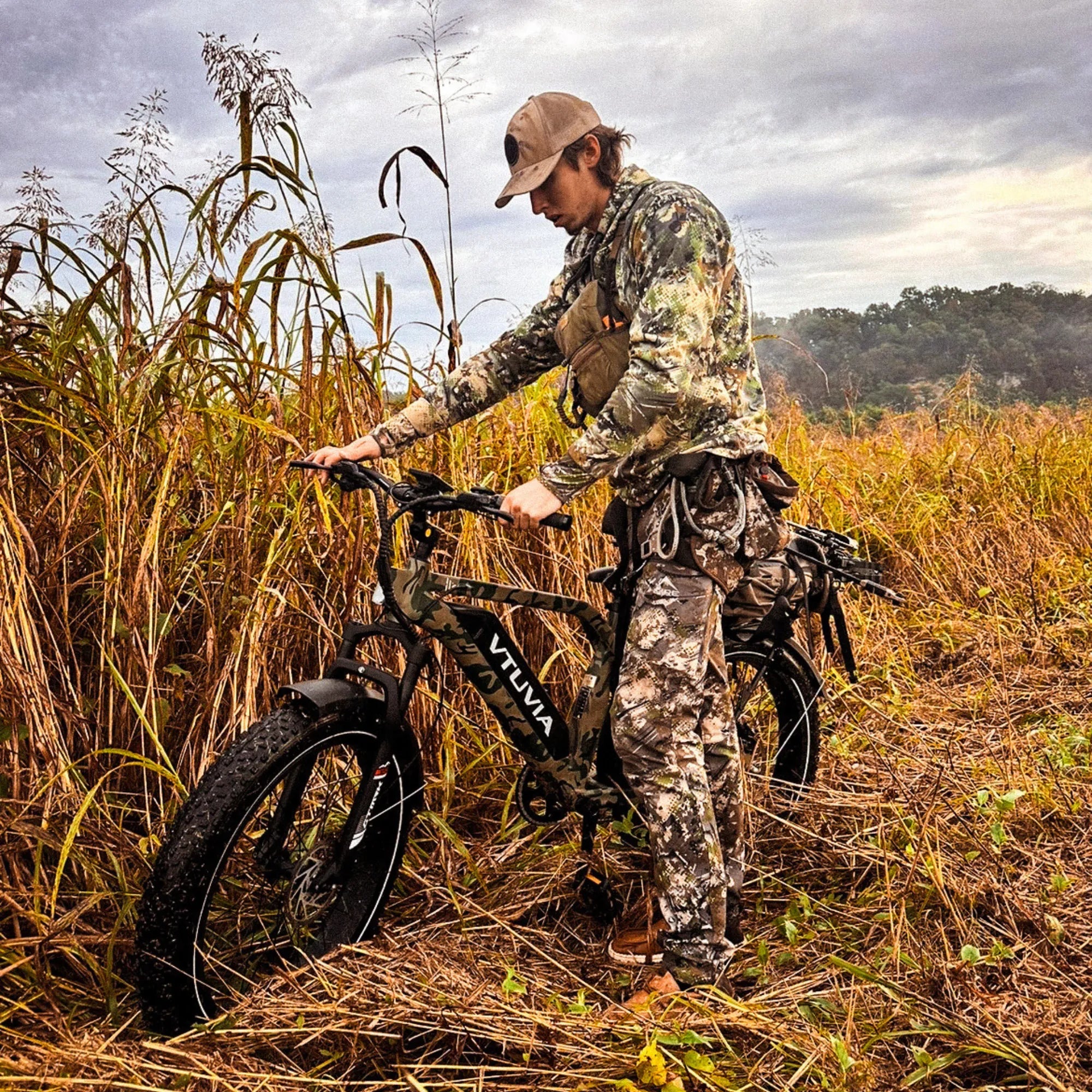 750W Hunting Fat Tire eBike | VTUVIA SN100 #color_camo