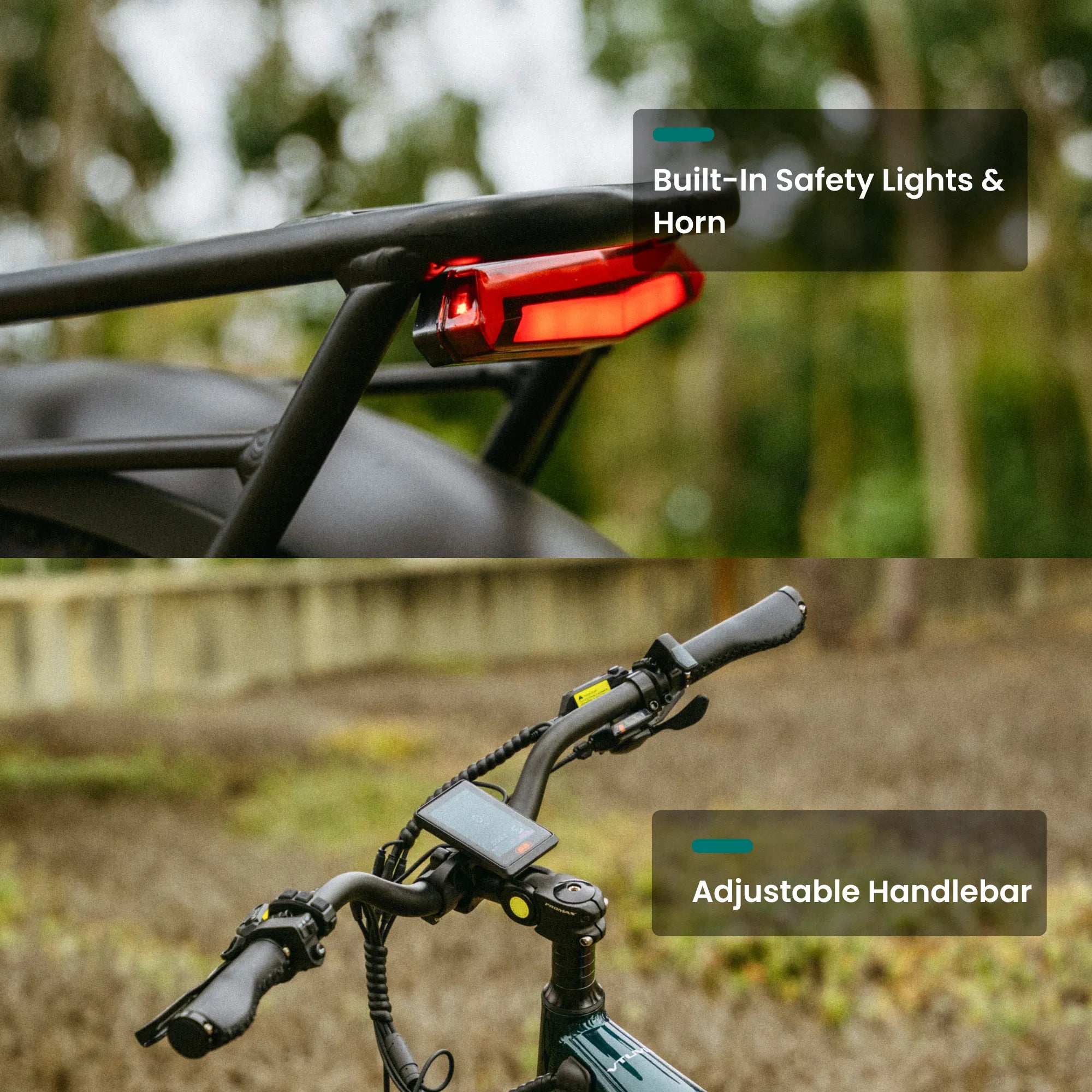 Built-in turn signals and horn on VTUVIA Reindeer 2.0 step-through  