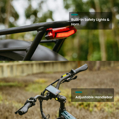 Built-in turn signals and horn on VTUVIA Reindeer 2.0 step-through  