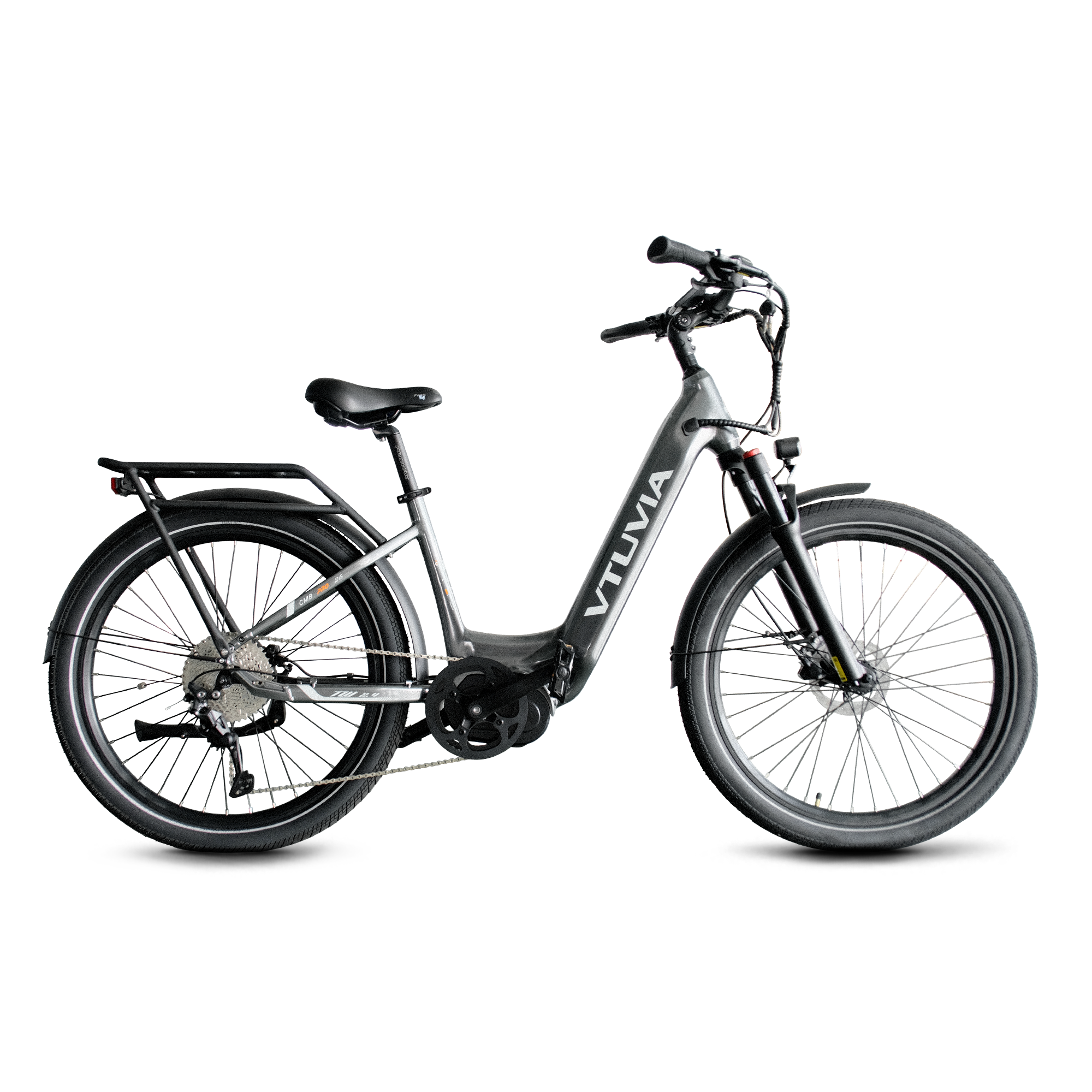 Mid Drive 500W Electric Bike | VTUVIA E-bike #color-metallic-Silver