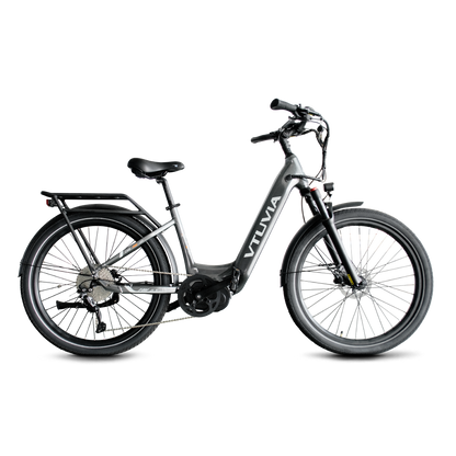 Mid Drive 500W Electric Bike | VTUVIA E-bike #color-metallic-Silver