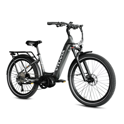 Mid Drive 500W Electric Bike | VTUVIA E-bike #color-metallic-silver