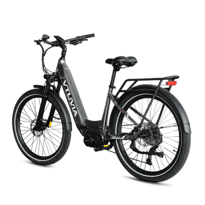 Mid Drive 500W Electric Bike | VTUVIA E-bike #color-metallic-silver