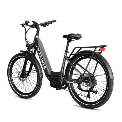 Mid Drive 500W Electric Bike | VTUVIA E-bike #color-metallic-silver