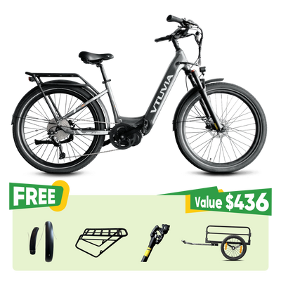 VTUVIA CMB Commuter Ebike with free gifts valued $436 sale #color-metallic-Silver