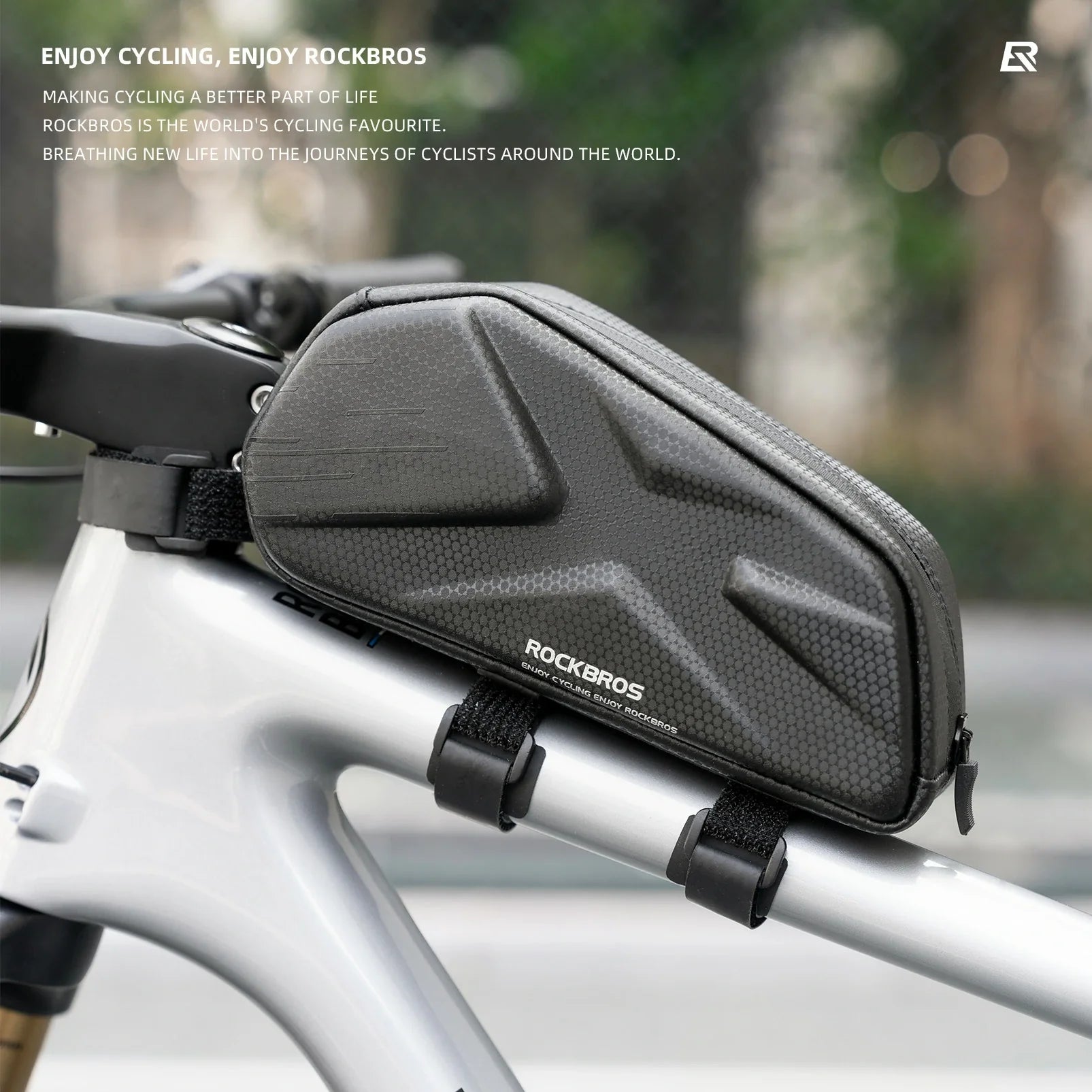 ROCKBROS 076 Hard Shell Bike Top Tube Frame Bag Pouch 1.4L