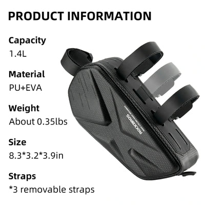 ROCKBROS 076 Hard Shell Bike Top Tube Frame Bag Pouch 1.4L
