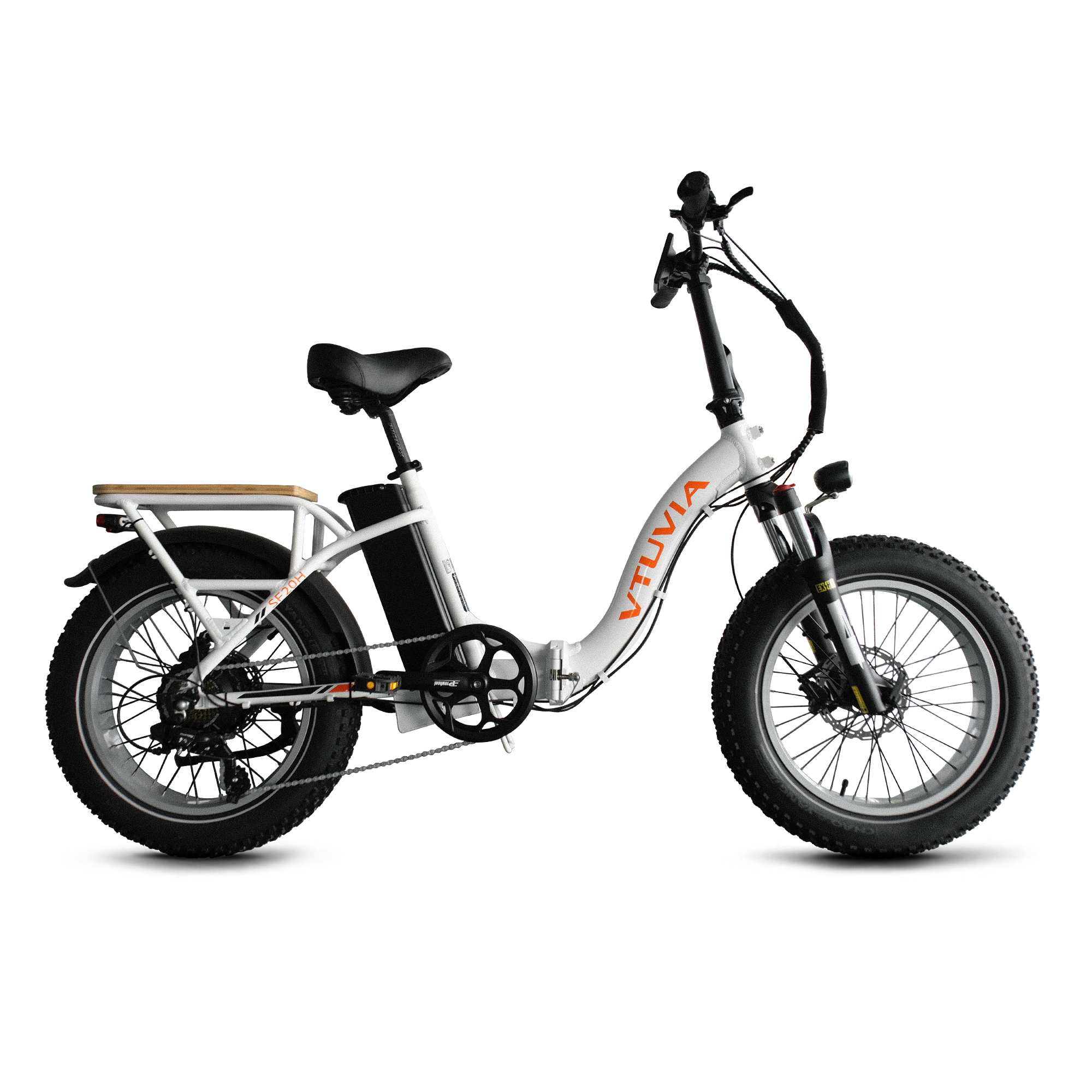 Folding Electric Cargo Bikes | VTUVIA SF20H E-bike #color_white-pre-order