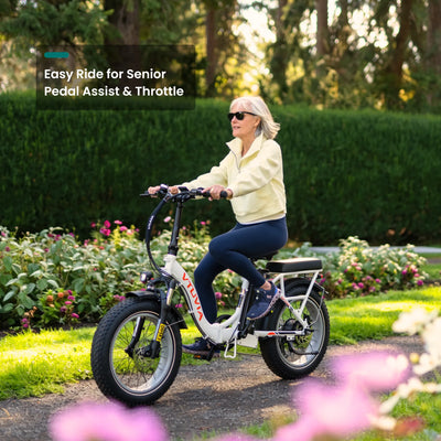 VTUVIA SF20H Folding EBike with Pedal Assist and Throttle 