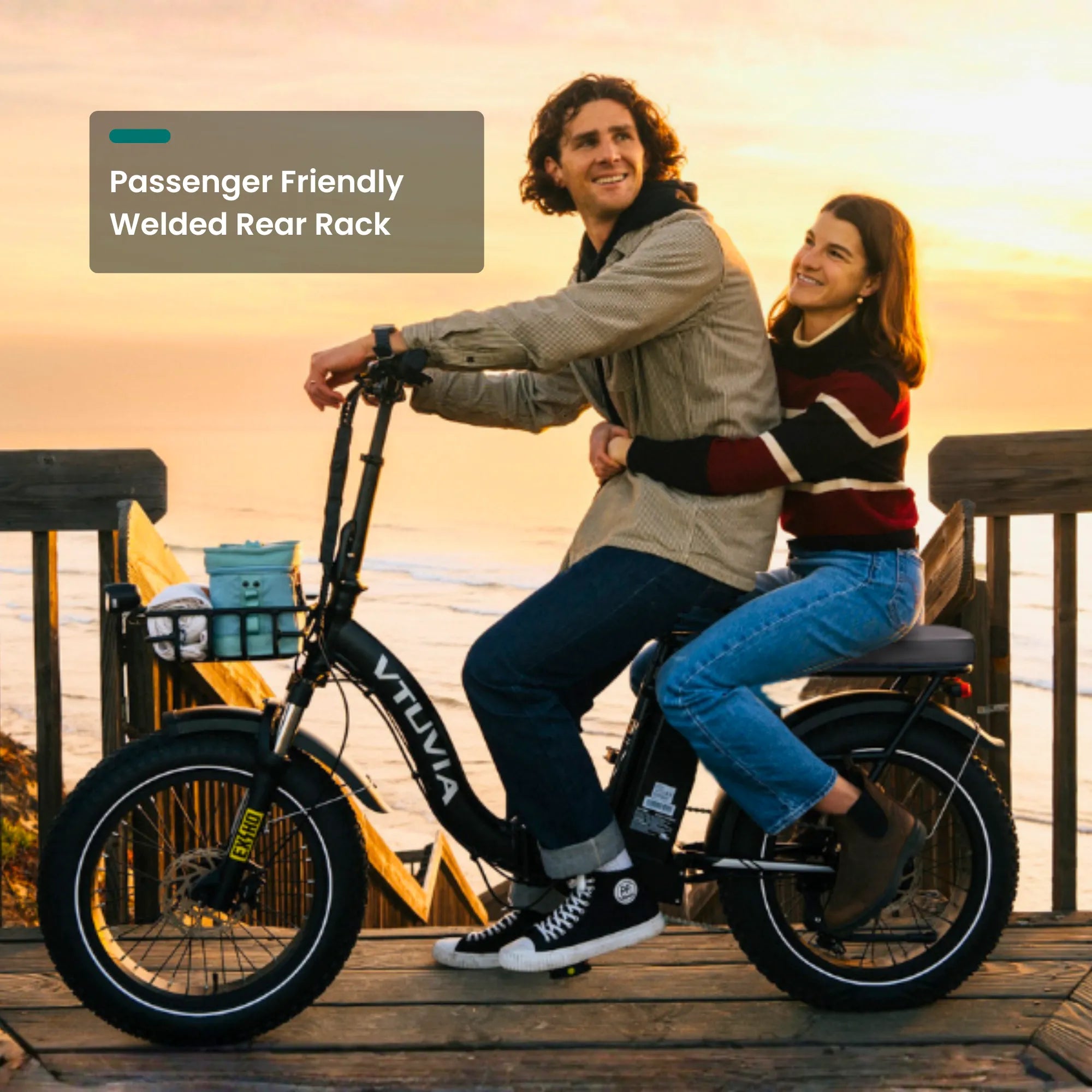 SF20H welded rear rack passenger and pet-friendly cargo e-bike for family trips