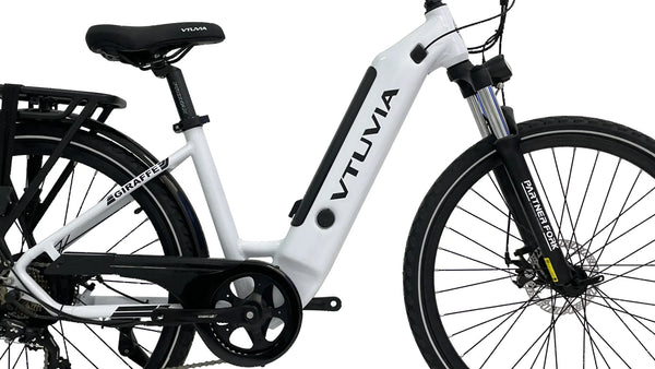Torque sensor system on the VTUVIA GIRAFFE Torque model, providing a natural and responsive pedaling experience.