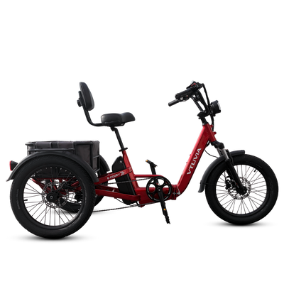VTUVIA E-Cozy Electric Trike with Three Wheels 