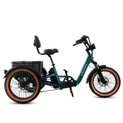  VTUVIA E-COZY electric trike with rear basket 