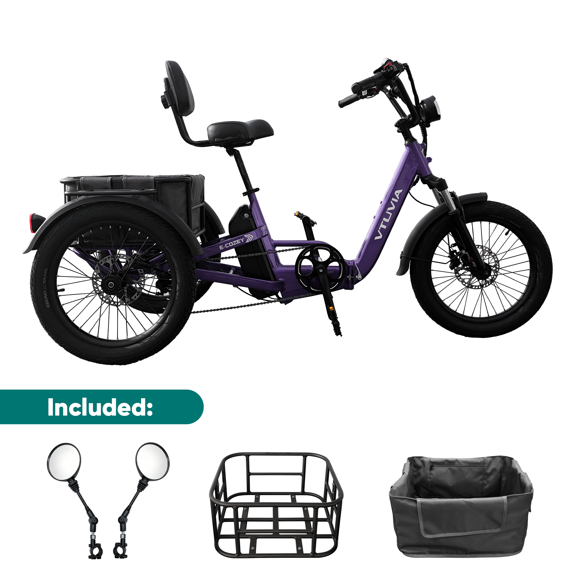 VTUVIA E-Cozy Electric Trike