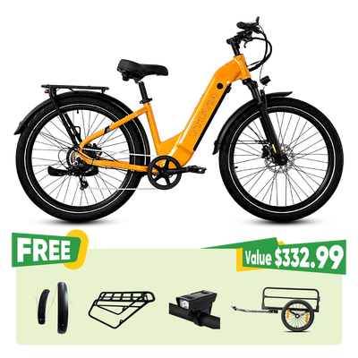 VTUVIA Zeal LT7 Cruiser Electric Bikes with free gifts valued $332.99 Sale 