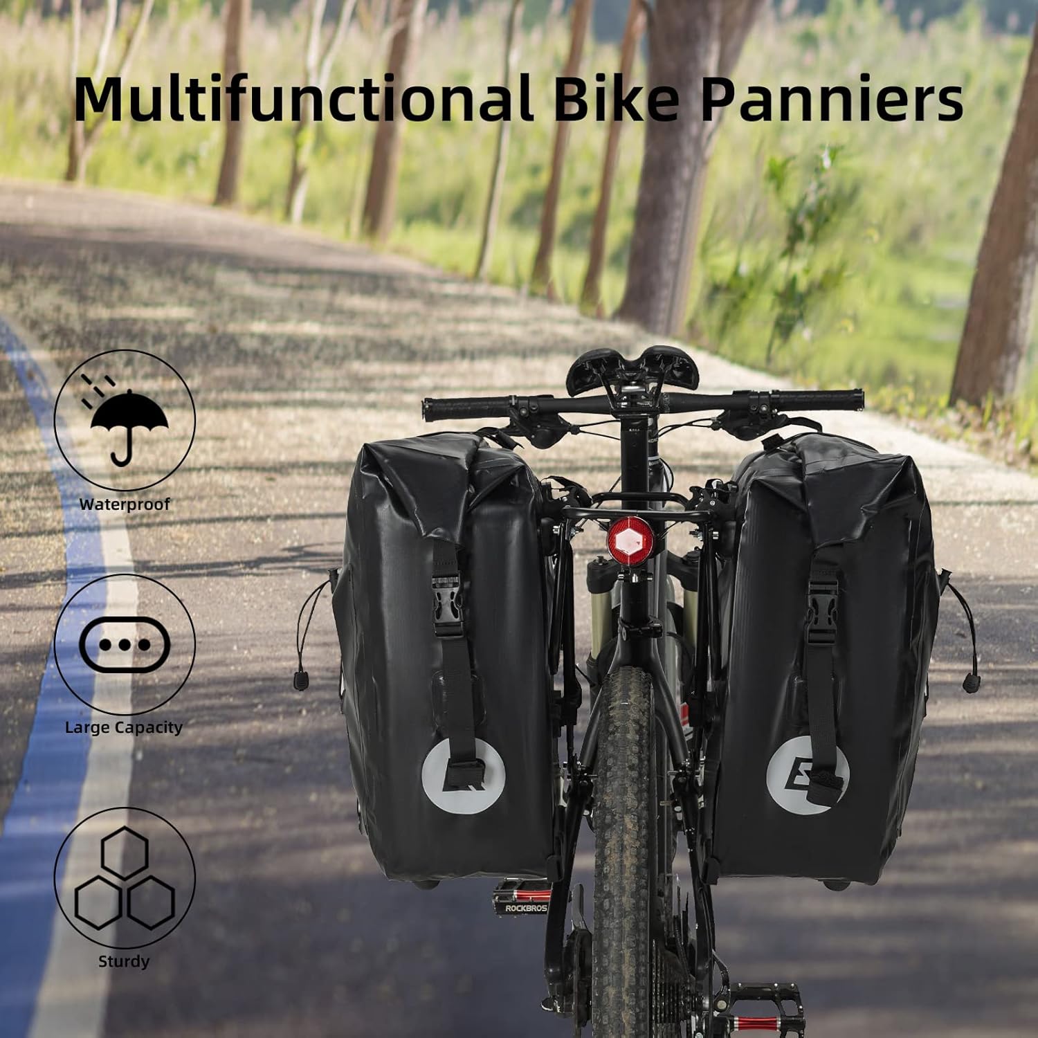 Bike Panniers Waterproof for Rear Rack
