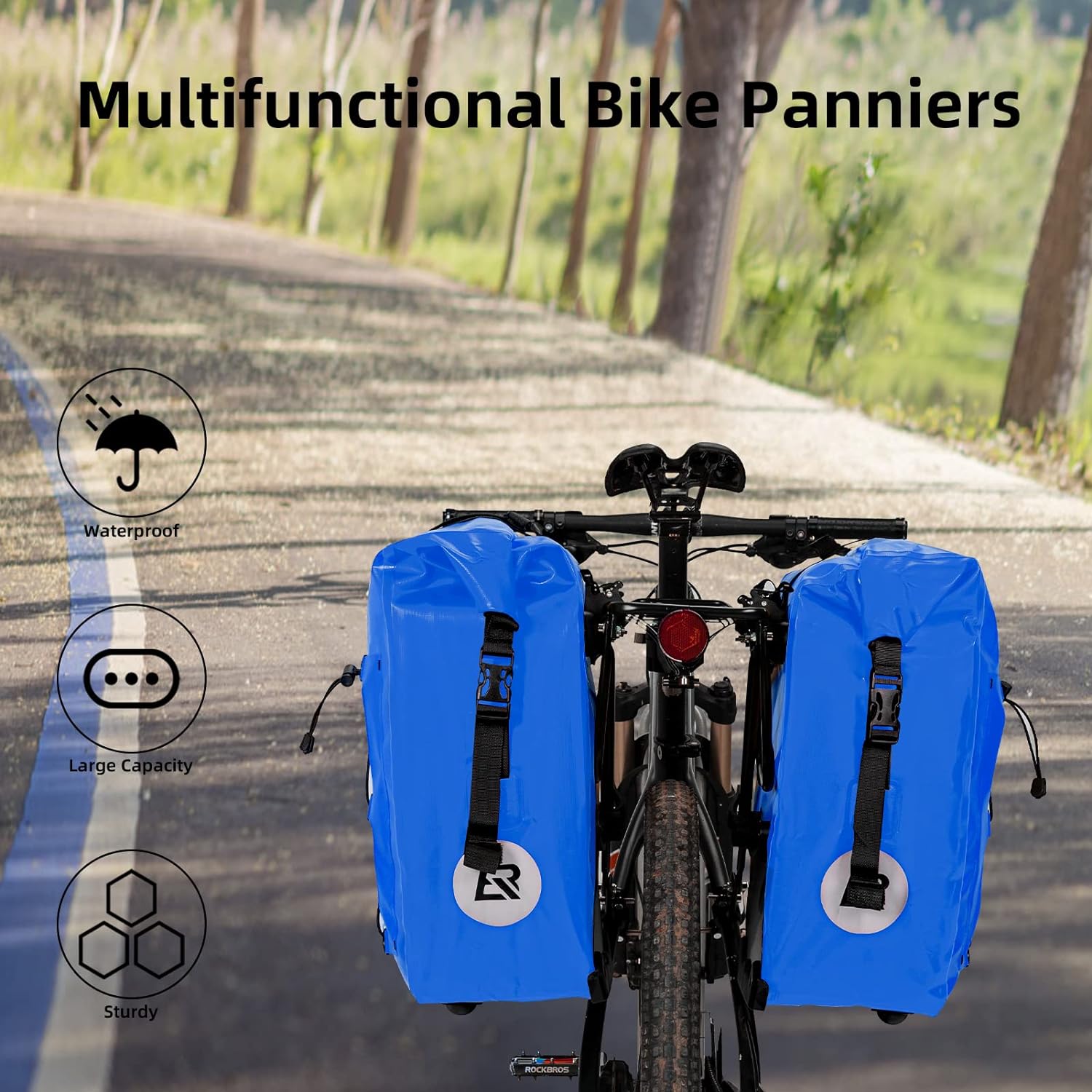 Bike Panniers Waterproof for Rear Rack