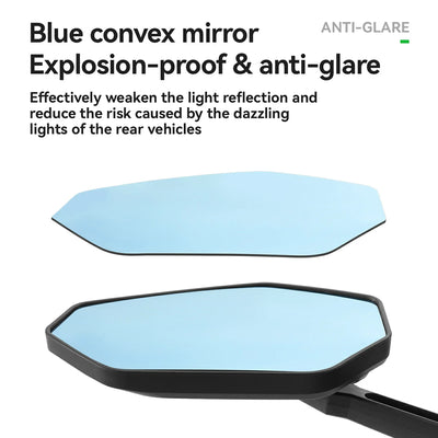 Adjustable Handlebar Bike Rearview Mirror Mirror with Anti-Glare Glass