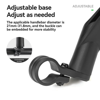 Adjustable Handlebar Bike Rearview Mirror Mirror with Anti-Glare Glass