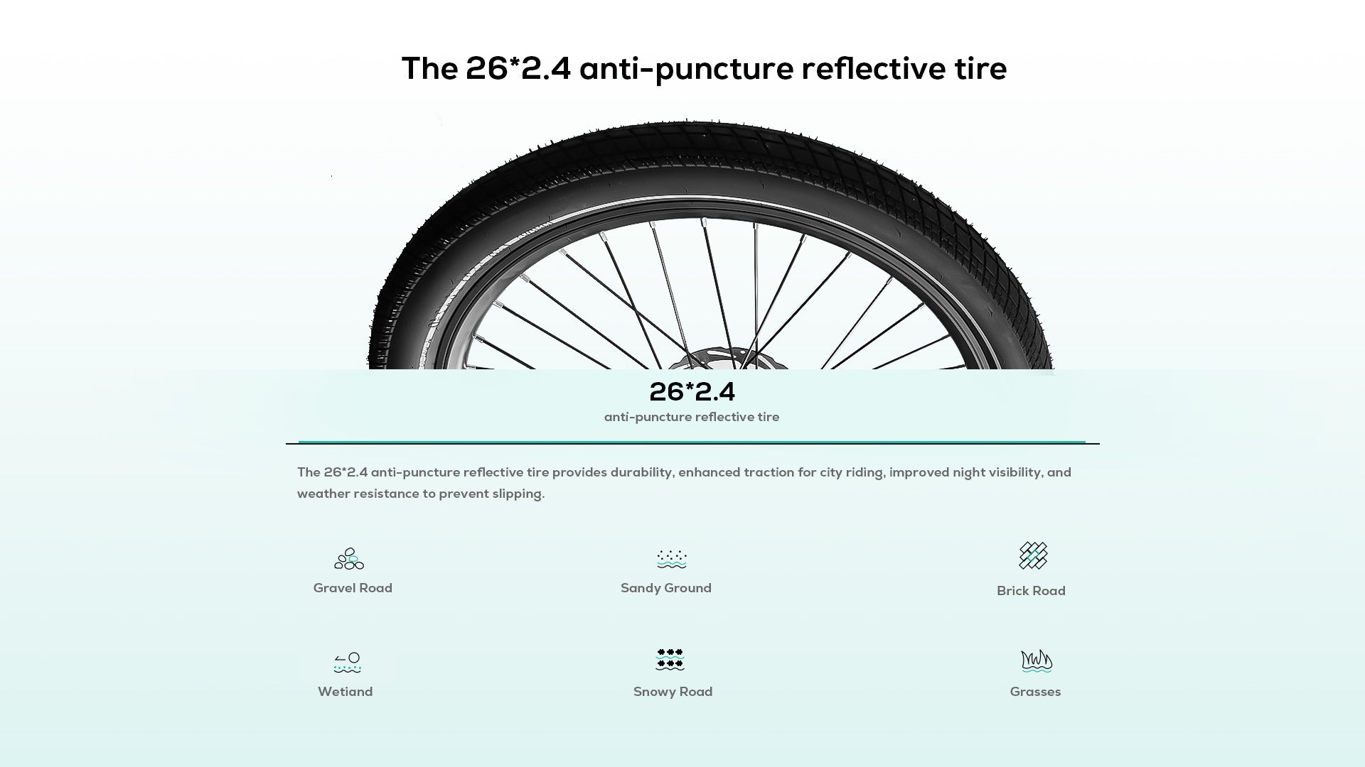 26*2.4 Anti-puncture refIective tire