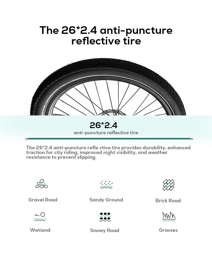 26*2.4 Anti-puncture refIective tire