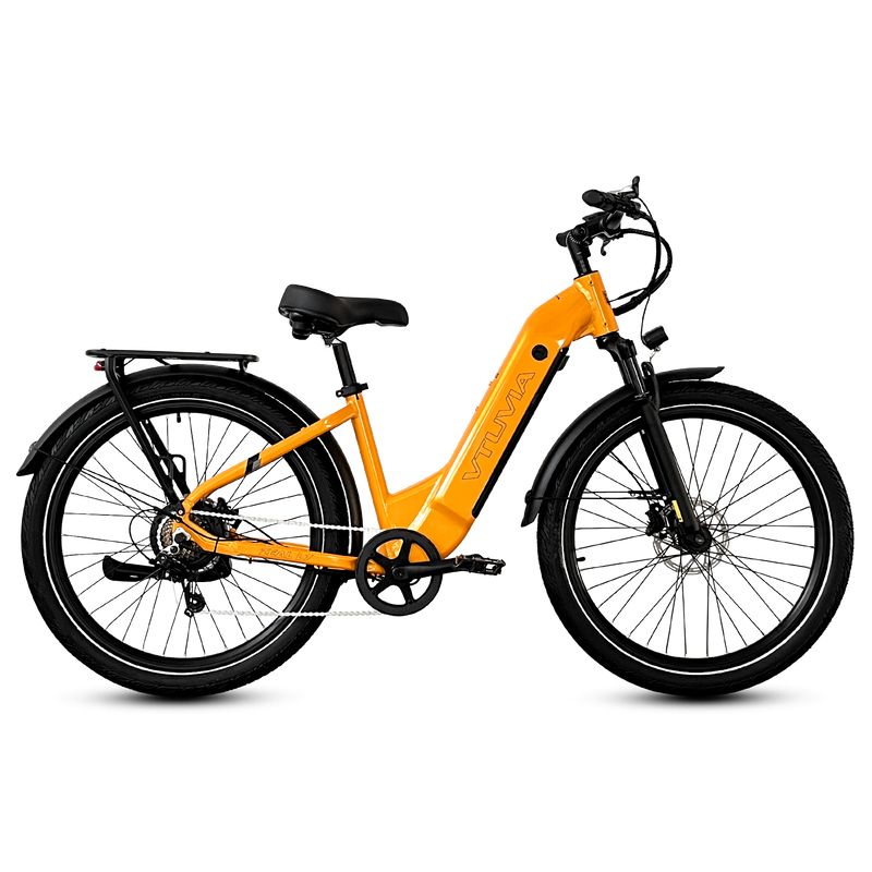 cheap electric bike step through electric commuter bike Zeal LT7 affordable long range electric bike #color_lemon-yellow