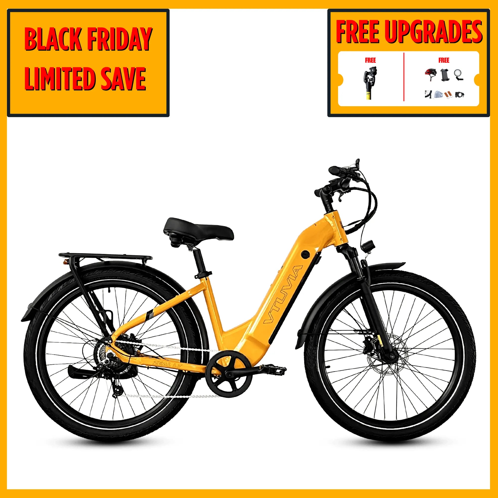 Black Friday Sale affordable long range electric bike #color_lemon-yellow