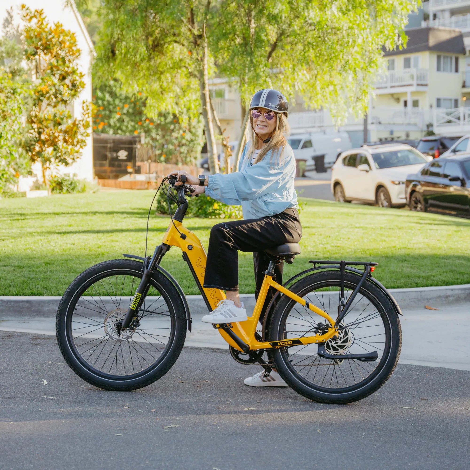 Best affordable electric bike senior electric bike rider zeal lt7 with family #color_lemon-yellow